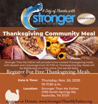 THANKSGIVING DAY FREE COMMUNITY MEALS 