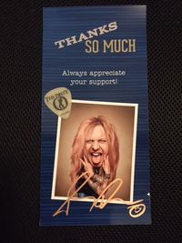 TP GLOW IN THE DARK COLLECTORS GUITAR PICK W AUTOGRAPHED CARD AND FREE SONG DOWNLOAD "SUMMER NIGHTS"!