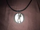 BRAND NEW "O" LOGO CHROME/BLACK PENDANT NECKLACE w free song download!