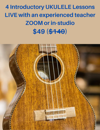 4 Introductory Ukulele Lessons LIVE with an experienced teacher