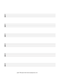 Free Sheet Music Paper: Notation, plus Guitar TABs & Chord Grids