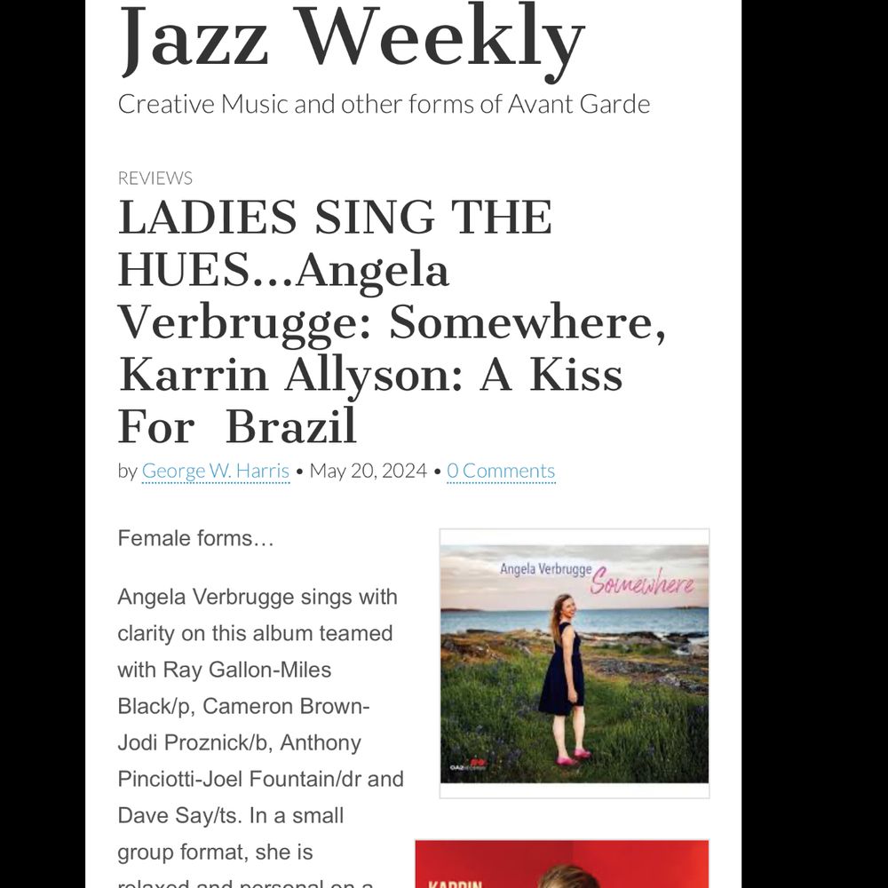 JazzWeekly Angela Verbrugge Somewhere album review