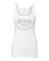 Women's Tank Top (White With Shiny Gray Logo)