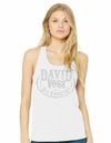 Women's Tank Top (White With Gray Metallic Logo)