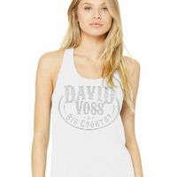 Women's Tank Top (White With Gray Metallic Logo)