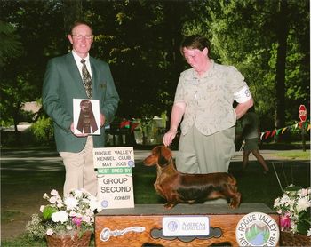 Maggie's first show at 6 mths and 2 days winning a Group 2 in the BBE Group.

