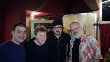 At London Bridge Studio, Seattle WA.  From left to right:  JS, Chris G, Spencer Campbell, Mike Keneally
