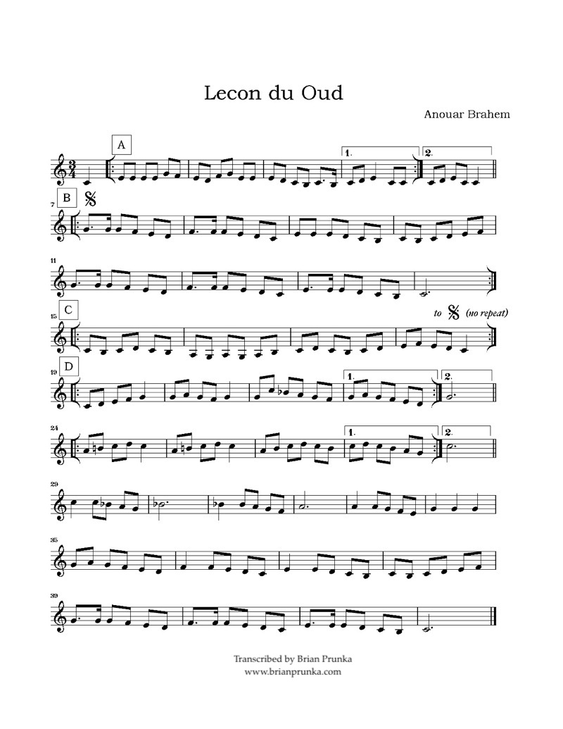 Lecon du Oud (Oud Lesson) Anouar Brahem