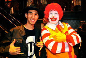 Jason Tom and Ronald McDonald
