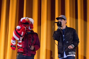 Sesame Street’s Elmo and Jason Tom
