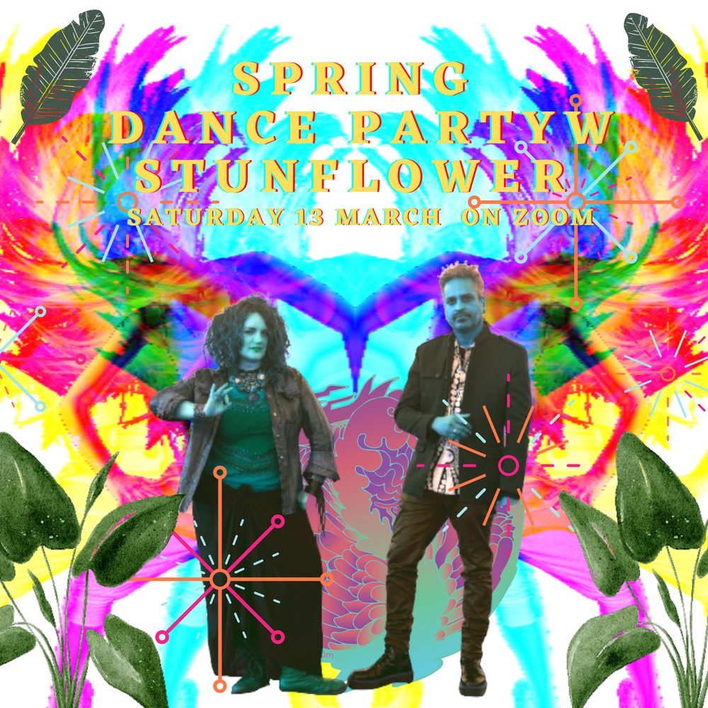 Spring Dance Party with Stunflower on Zoom, click above button to view