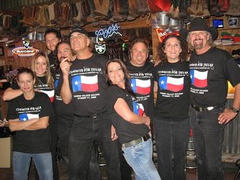 10-17-08: The great staff at Cowboy Palace chipped in and wore t-shirts all night
