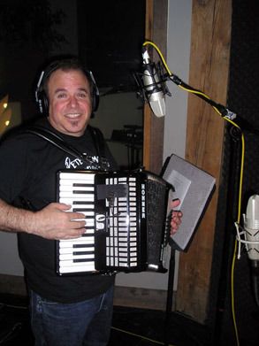 2006 - Recording in Nashville - Here's Ken laying down some accordion.

