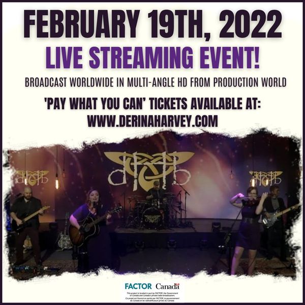 dHb Live Stream Ticket Feb 19 Derina Harvey Band