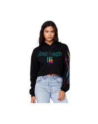 Neon Cocaine Crop Hoodie