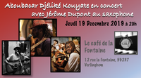 Aboubacar Djéliké Kouyate en concert avec Jérôme Dupont au saxophone