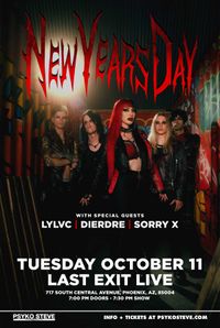NEW YEARS DAY with special guest, DIERDRE