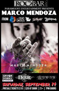 Dierdre Show: Direct Support for Marco Mendoza - Viva La Rock Tour!