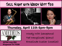 Woody Witt Jazz trio at Amedos in Kingwood