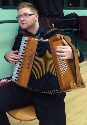 Declan playing at his mum's dance class in Belfast, 2015