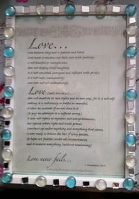Teal and Blue Photo Frame - Love 