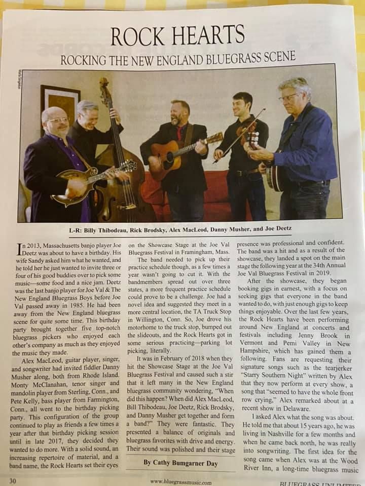 CATHY BUMGARNER IN BLUEGRASS UNLIMITED MAGAZINE JULY 2020 PAGE 1