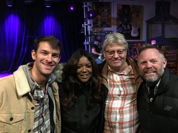 Danny, Joey and Alex with Time Jumpers wonder-voice, Wendy Motin.  Wow. What a voice?!  It sparkles and shines.
