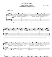 A New Day - Sheet Music