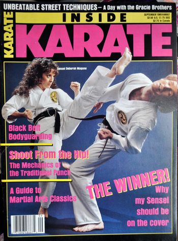 Deborah wins "My Favorite Sensei !" contest & made the cover of "Inside Karate " magazine
