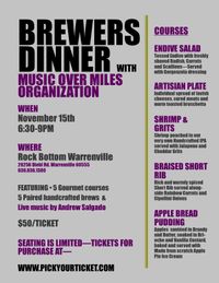  Rock Bottom Brewery Dinner (Rescheduled from Oct 6)