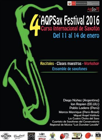 Arequipa Sax Festival featured international clinician
