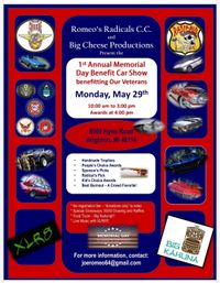 1st Annual Memorial Day Benefit Car Show with special Guest XLR8