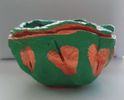 Good Quality Clay Hand-Carved & Painted  Ornamental Small Bowl