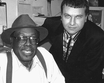 With Jimmy Rogers at the Café du Nord, San Francisco
