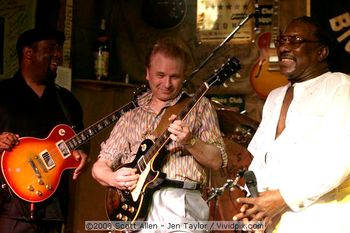 Flanked by Kirk Fletcher and Bobby Jones at Ground Zero, Clarksdale, MS
