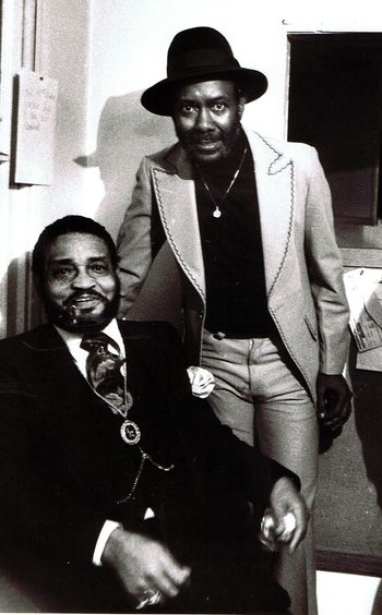 One of my favorite shots of all times, two of my heroes posing together: Lowell Fulson and Sonny Rhodes

