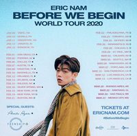 Eric Nam Before We Begin World Tour 2020