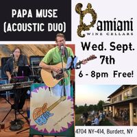 Papa Muse (acoustic duo) at Damiani Wine Cellars with Rick Huyge on keys