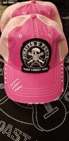 Pink/White Pirates & Poets Hat with Bling!