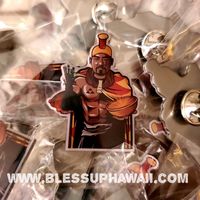Bless Up Hawaii Warrior Enamel Pin