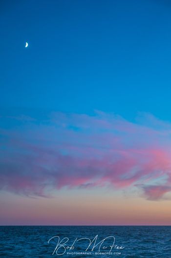 Crescent Moon Sunset
