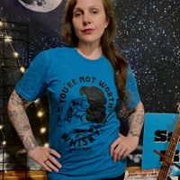 Not Worth The Whisky shirt - blue (S-M only!)