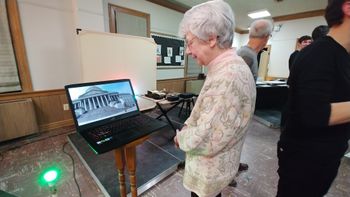 The art film "Capitol Bouncer", also by Mitchell Noah, was shown during the reception
