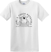 white couch potato t-shirt