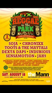 Reggae In The Park (w/ Toots, Chronixx, SOJA & Many More!