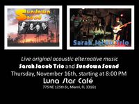 Sundown Sound + Sarah Jacob Trio Live! @ Luna Star Cafe