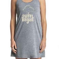 Racerback Tank DRESS - Light Grey