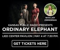 Kansas Public Radio 70th Anniversary Event special concert featuring Ordinary Elephant and Joy Zimmerman