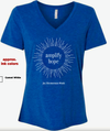 Amplify Hope women's V-neck Short-sleeve T-shirt - blue 