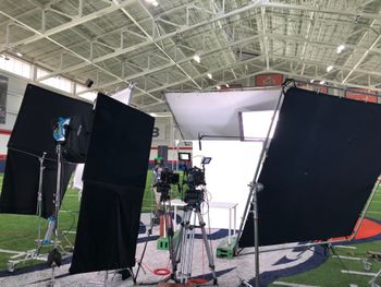 On set for Carmax and the Denver Broncos
